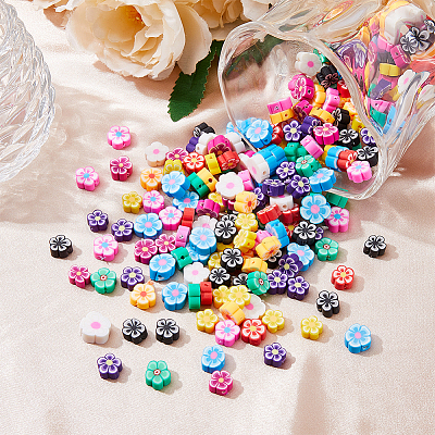 DICOSMETIC 300Pcs 10 Colors Handmade Polymer Clay Beads CLAY-DC0001-10-1