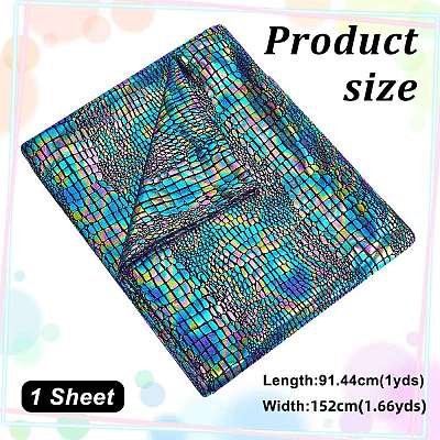 Laser Snakeskin Pattern Polyester Fabric DIY-WH0622-033-1