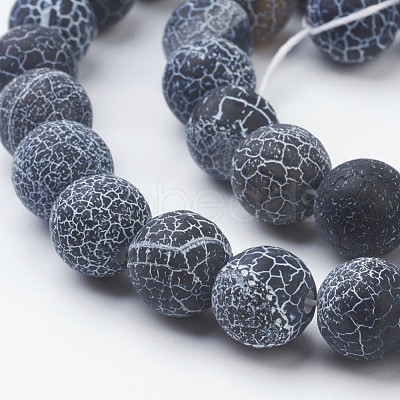 Natural Weathered Agate/Crackle Agate Beads Strands X-G-SR10MM-60-1