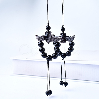 Natural Obsidian Hanging Ornaments PW-WG32A34-01-1