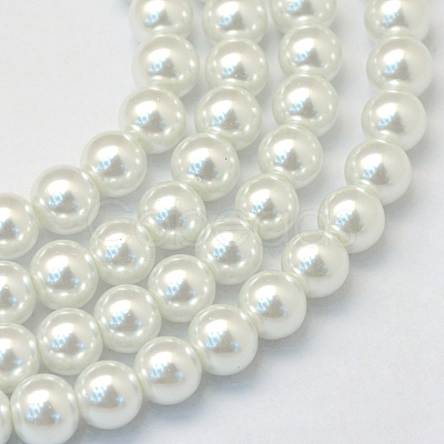 Baking Painted Glass Pearl Round Bead Strands X-HY-Q003-10mm-01-1