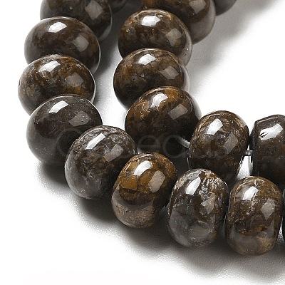 Natural Red Snowflake Obsidian Beads Strands G-G992-B03-1