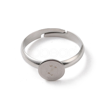 Non-Tarnish 304 Stainless Steel Pad Ring Settings STAS-K278-11B-P-1