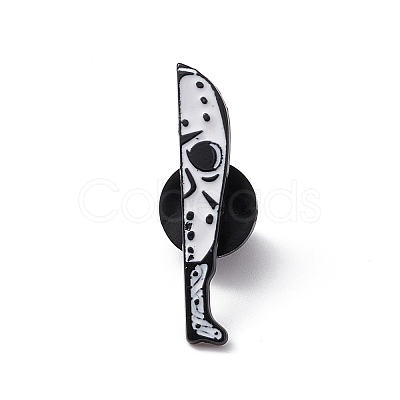 Knife with Skull Alloy Brooch for Backpack Clothes JEWB-M024-05B-B-1