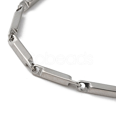 Non-Tarnish 201 Stainless Steel Bar Link Chain Necklaces for Men Women NJEW-G112-07D-P-1