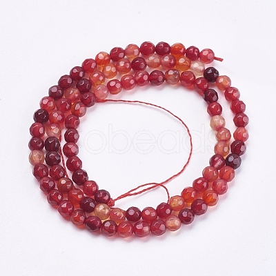 Natural Agate Beads Strands G-P365-01-4mm-1