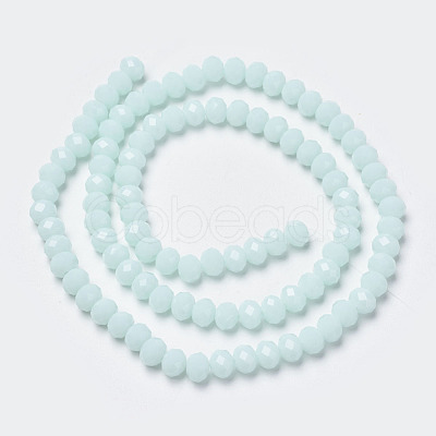 Opaque Solid Color Glass Beads Strands X-EGLA-A034-P8mm-D06-1