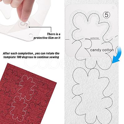 Gorgecraft Transparent Acrylic Sewing Template DIY-GF0002-88-1