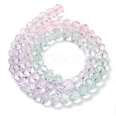 Transparent Painted Glass Beads Strands DGLA-A034-T6mm-A23-1