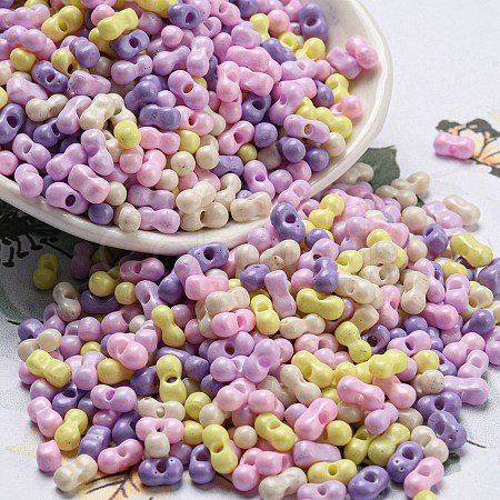 Opaque Baking Paint Glass Seed Beads SEED-K009-01A-27-1