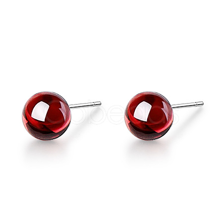 Red Garnet Earrings - Elegant ST5560281-1