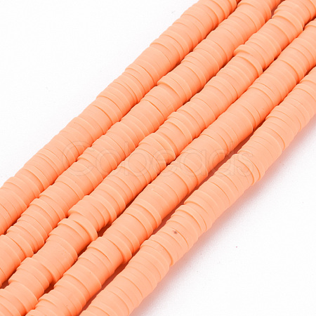 Handmade Polymer Clay Bead Strands CLAY-T002-6mm-46-1