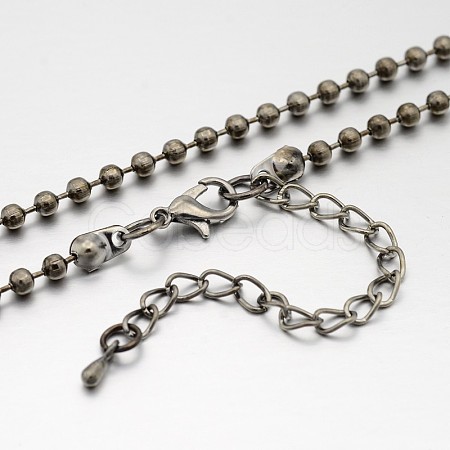 Iron Ball Chain Necklace Making MAK-J009-04B-1