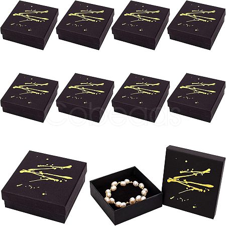 Nbeads Hot Stamping Cardboard Jewelry Packaging Boxes CON-NB0001-89C-1