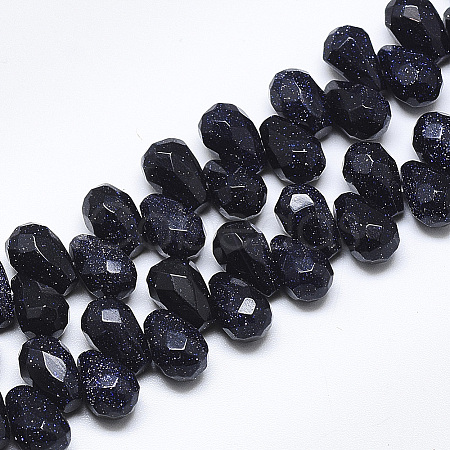 Synthetic Blue Goldstone Beads Strands G-S357-C01-19-1
