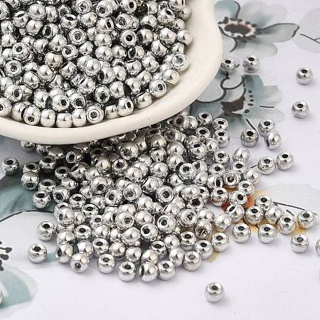 Metallic Colours Plated Glass Seed Beads SEED-H002-G-A573-1