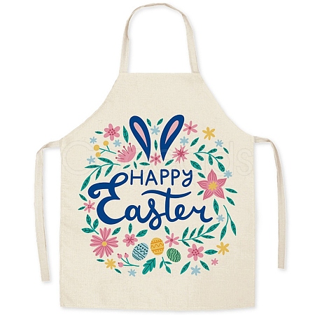 Cute Easter Egg Pattern Polyester Sleeveless Apron PW-WG98916-17-1
