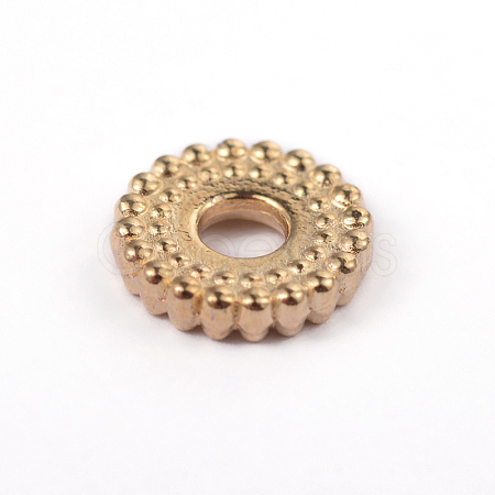 Donut Alloy Spacer Beads PALLOY-ZN5126-G-RS-1