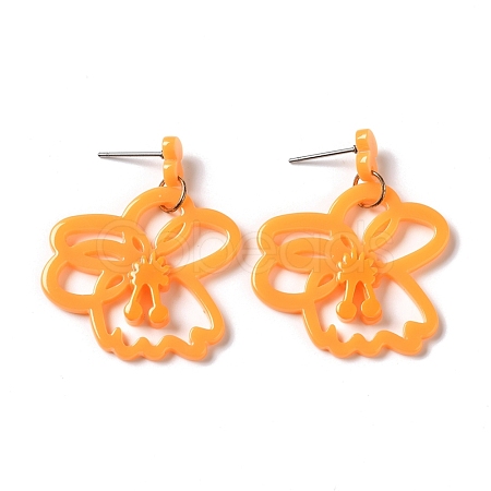 Acrylic Dangle Stud Earrings KY-I006-17-1