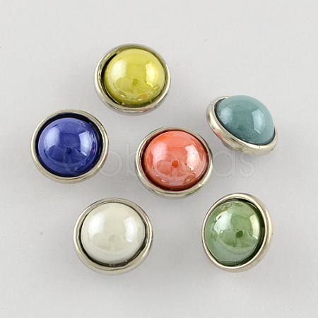 Brass Jewelry Snap Buttons GLAA-S058-M-1