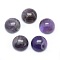 Natural Amethyst Cabochons, Half Round, 13.5~14x6~8mm