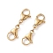 304 Stainless Steel Double Lobster Claw Clasps, Golden, 32mm