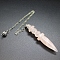 Natural Rose Quartz Dowsing Pendulum Big Pendants, Cone Charm, Reiki Wicca Witchcraft Balancing Pointed Pendant Pendulum, 885mm