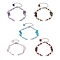 Mixed Gemstone Chips & Handmade Seed Beads Bracelet Making, with 304 Stainless Steel Ends Chains, 7 inch(17.9cm)