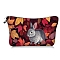 Rabbit Print Polyester Cosmetic Zipper Pouches, Waterproof Clutch Bag, Toilet Bag for Women, Red, 21x18x13.5cm