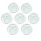 Transparent Resin Pendants, with Glitter Powder, Flat Round with Bowknot, Pale Green, 24.5x2.5~3mm, Hole: 1.4mm