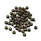 Plating Opaque Acrylic Beads, Golden Metal Enlaced, Flat Round with Letter, Letter D, 7x3.5mm, Hole: 1.2mm, about 3846pcs/500g