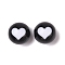 Two-Tone Acrylic Beads, Round, Heart, 11.5x11mm, Hole: 2mm, 537pc/500g