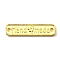 Alloy Connector Charms, Rectangle with Word Handmade, Golden, 25.5x6x1.5mm, Hole: 1.4mm