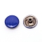 Iron Snap Buttons, for Costume Jacket Coat Accessories, Blue, 1.25x0.45cm, Hole: 2mm