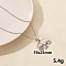 Animal Stainless Steel Elephant Pendant Necklace for Women, Trendy Lock Chain Jewelry