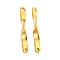 Ion Plating(IP) 304 Stainless Steel Connector Charms, Twist Bar Links, Real 18K Gold Plated, 20x3x2.5mm, Hole: 1.2mm