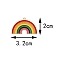 Golden Alloy with Enamel Pendants, Pride Rainbow Flag Theme, Rainbow, 32x20mm