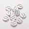 Non-Tarnish 201 Stainless Steel Charms, Flat Round with Number, Num.0, 12mm