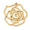 Tibetan Style Alloy Pendants, Rose, Lead Free & Cadmium Free, Antique Golden, 43x39x2mm, Hole: 2mm