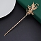 Alloy Hair Sticks Settings, Butterfly, Golden, 165mm