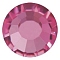 Preciosa&reg Crystal Hotfix Flatback Stones, Czech Crystal, Round(438 11 612 Chaton Rose VIVA 12 &reg), Fuchsia, SS10(2.7~2.9mm)