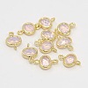 Real Gold Plated Brass Glass Links GLAA-J025-07G-1