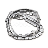 Electroplated Frosted Non-magnetic Synthetic Hematite Beads Strands G-G089-B01-09-2