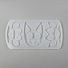Cat & Paw Shape Self Defense Keychain Silicone Molds X-DIY-P006-30-2