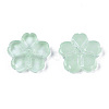 Transparent Spray Painted Glass Beads GLAA-R215-04-A05-2