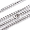 Non-Tarnish 304 Stainless Steel Curb Chain Necklaces NJEW-E143-02P-2