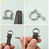 304 Stainless Steel D-Ring Anchor Shackle Clasps STAS-Z017-16P-4
