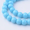 Opaque Solid Color Glass Beads Strands GLAA-D080-6mm-06-1