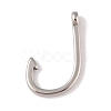 Non-Tarnish 304 Stainless Steel Hook Clasps STAS-C109-14B-P-1