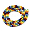 6 Solid Colors Glass Beads Strands X-GLAA-N041-002-2
